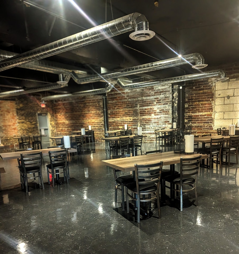 The event room, furnished, at The Piggy TRF